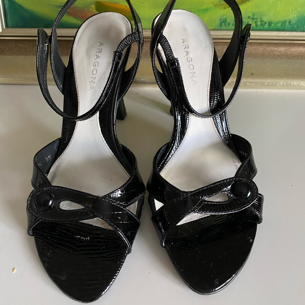Aragona open toe high heel shoes